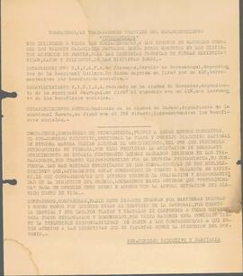 Compañeros/as trabajadores textiles del establecimiento Petroquímica
