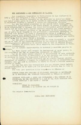 Los despedidos a los compañeros