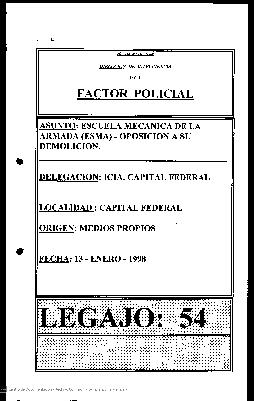 Mecánica de la Armada (ESMA) – Oposición a su demolición
