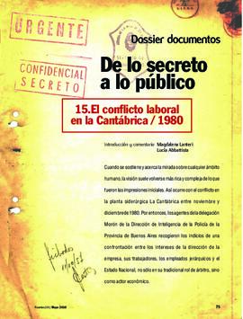 El conflicto laboral en la Cantábrica / 1980